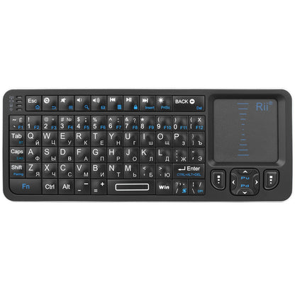 Rii K06 Mini Bluetooth Keyboard,Backlit 2.4GHz Wireless Keyboard with IR Learning Touchpad Android TV Box? Mac, Laptop, Windows