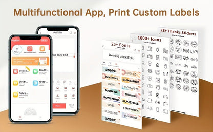 Makrlife P50 Thermal Label Printer Business Label Maker Custom Sticker Printing Machine For Home Use, DIY Stickers, Commercial