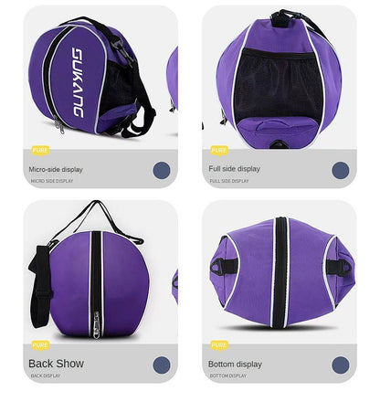 Basketball Bag Storage Bag Sports Training Backpack Basketball Net Pocket Football Single and Double Shoulder Crossbody Bag