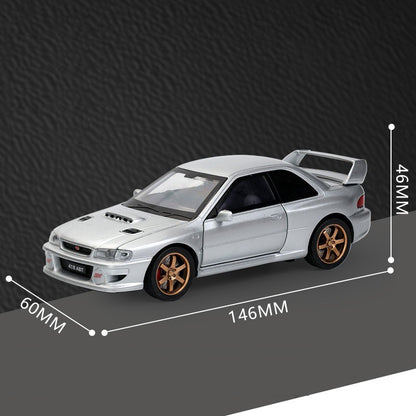 JDM 1/32 Subaru Impreza WRX STI Rally Supercar Diecast Model Alloy Metal Car Children's Toy Car Miniature Mini GT Holiday Gifts