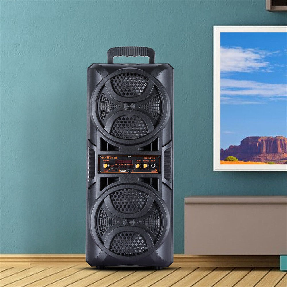 Alto-falante Bluetooth Portátil 3000W Subwoofer Graves Potentes Sistema de Som Festa DJ Karaokê Controle Remoto e Microfone