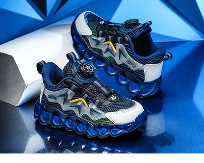 Parent-child shoes women's new autumn thick soled running rotary buckle children sports casual shoes for girls and boys