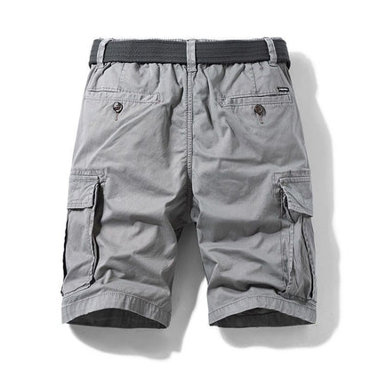 Men's Casual Loose Cotton Work orts American Retro Sle Five-Quarter Length Youth Faion Summer Apparel Straight Leg Fit
