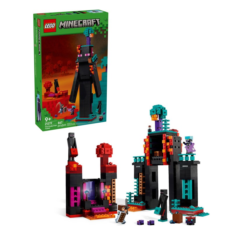 Lego Minecraft Series 21279 Enderman Tower Building Blocks Boys and Girls Toys Children's Day Gifts
