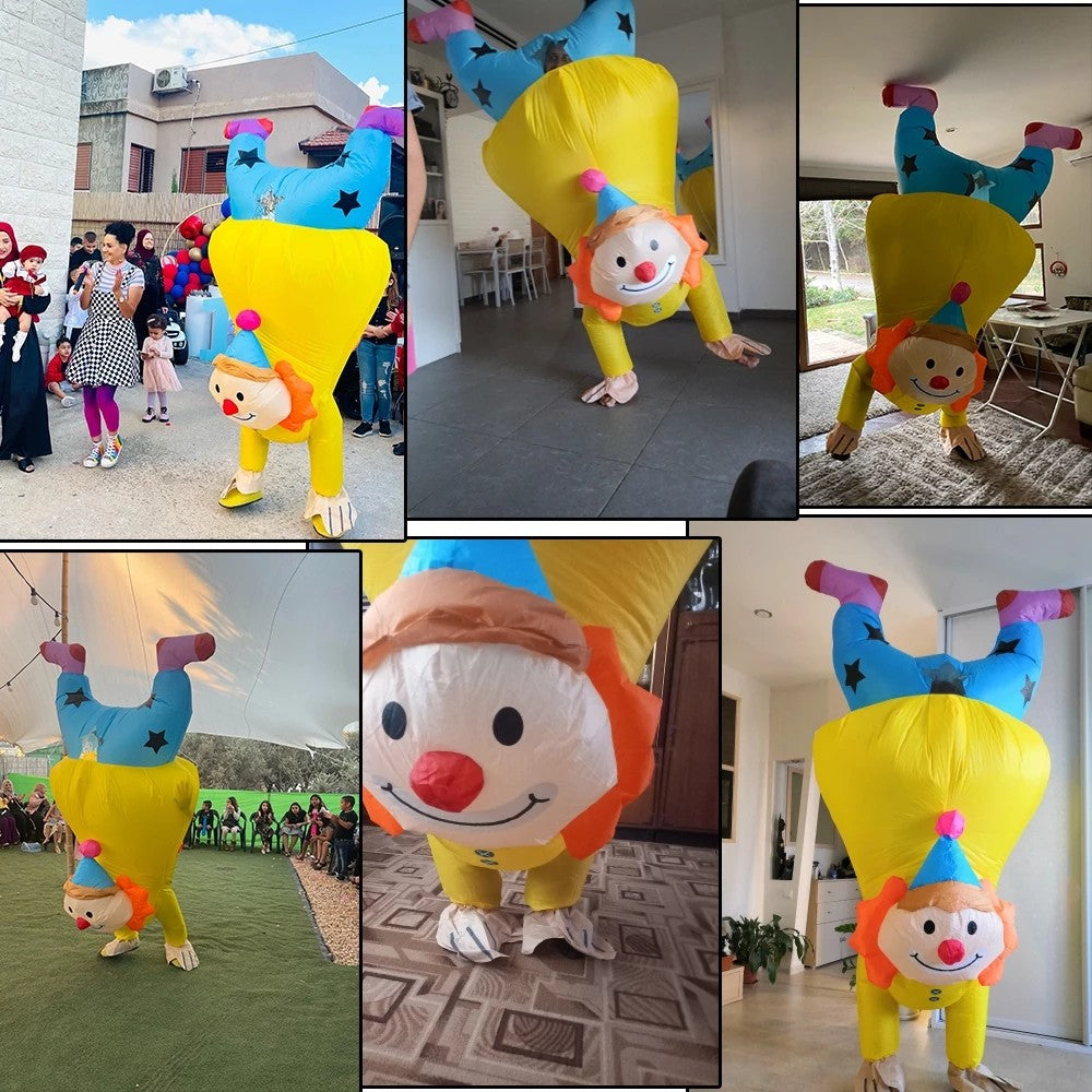 Adult Mascot Clown Inflatable Costume Anime Ballet Dress Suits Carnival Purim Halloween Party Cosplay Costumes for Man Woman