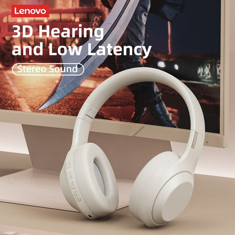 Fone de ouvido Lenovo Thinkplus TH10 TWS Estéreo com baixa latência e longa duração para jogos, fones de ouvido Bluetooth para música com microfone