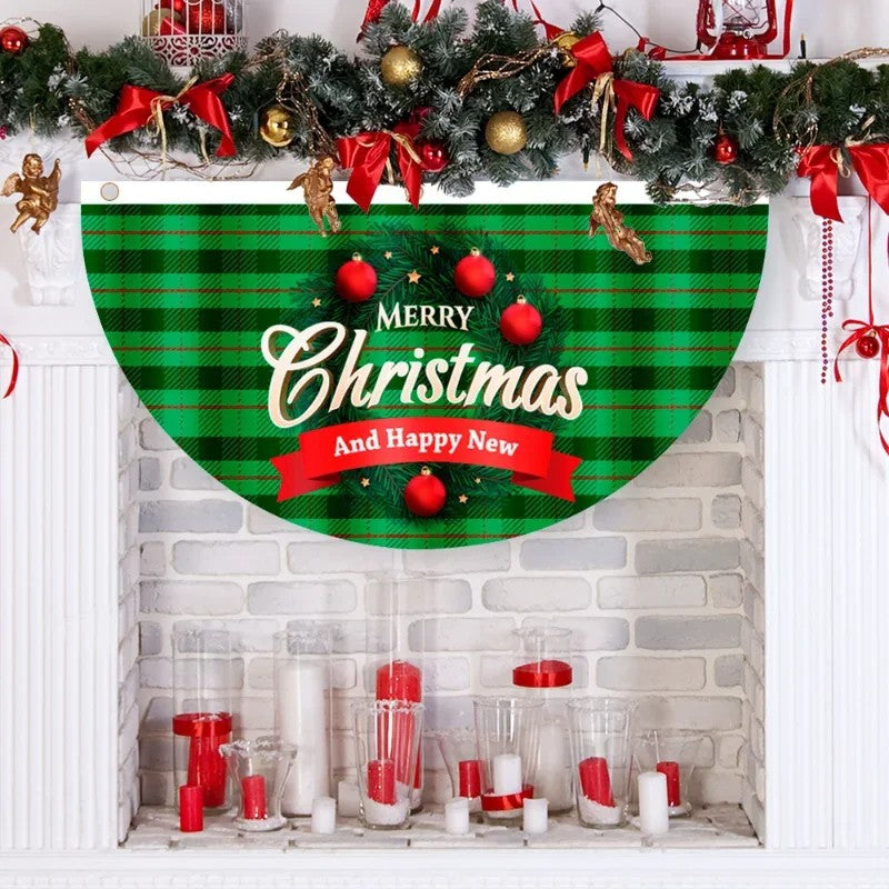 VIKAMA Merry Christmas Flag Banner Season's Greetings Decorations For Home Christmas Gatherings Garden Courtyard Banner