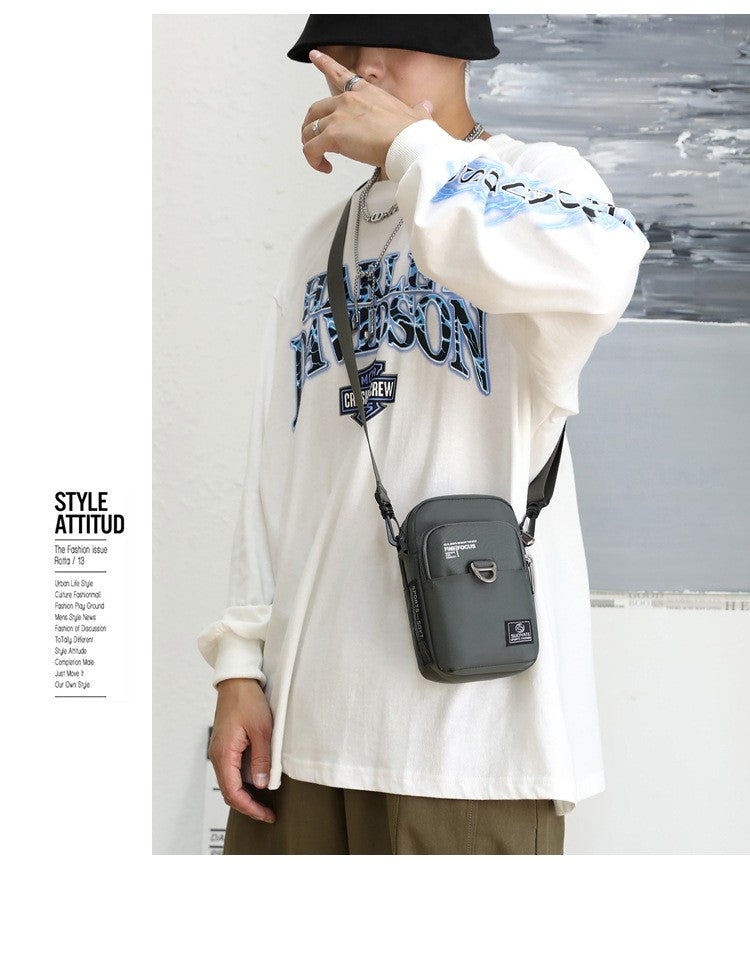 Fashion 3 Layers Men Small Shoulder Bag High Quality Durable Nylon Male Handbag Portable Messenger Bag Flap Mini Waist Bag