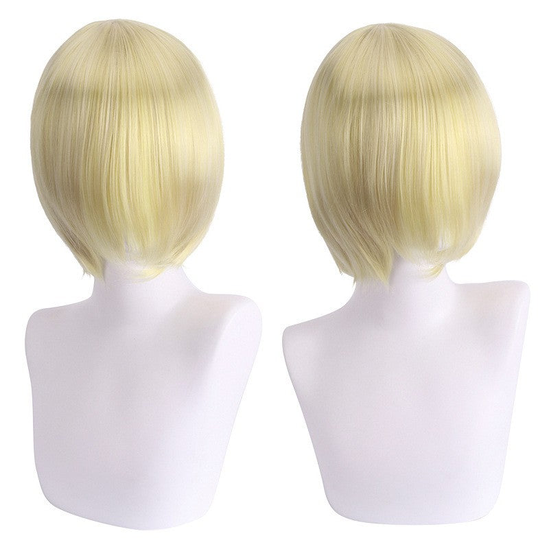 cosplay wig, face-controlling, short hair, thickened version, face-controlling style, colorful Synthetic fiber wig