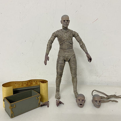 NECA Monsters Figure The Mummy Casket Coffin Pyramid Action Figure Universal Monsters Model Toy Christmas Halloween Gift Doll
