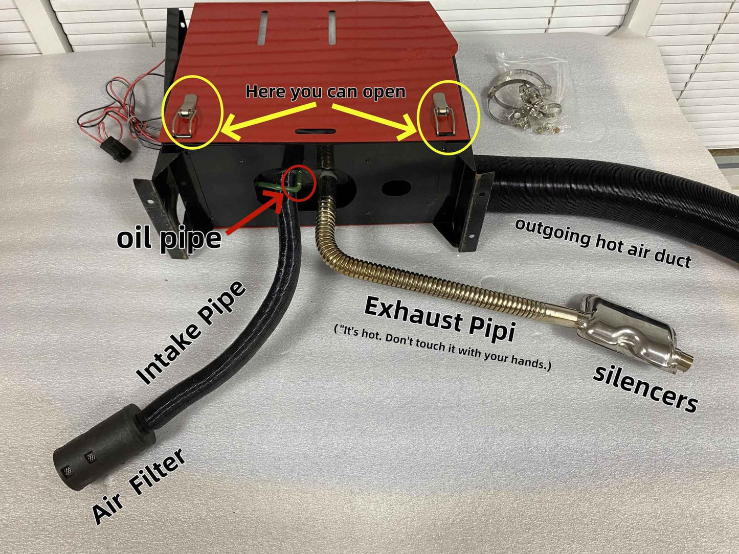 Built-in Battery Car diesel Heating Unit Air Conditioning 12V24V Parking diesel Heater 5Kw