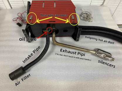 Built-in Battery Car diesel Heating Unit Air Conditioning 12V24V Parking diesel Heater 5Kw