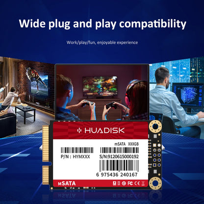 HUADISK Internal Solid State Drive MINI SATA3.0 128GB 256GB 512GB 1TB MSATA SSD Solid State Hard Drive For Desktop