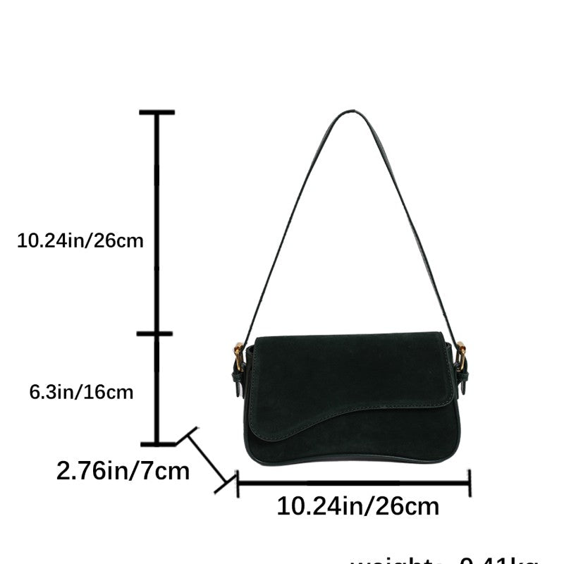 Solid Color Striped Flannel Women Crossbody Bag Quiet Luxury Designer Bag Fashionable Elegant PU Leather Shoulder Bags for Women