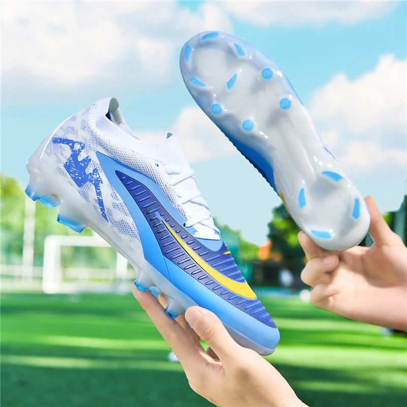 New Men's Soccer Shoes High-Top Soccer Cleats Outdoor Breathable Athletic Professional Spikes Youth Boys Football Shoes Unisex
