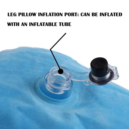 New PVC Inflatable Knee Bed Wedge Sleeping Pillow Footrest Pillow Inflatable Portable Travel Home Office Foot Leg Pillow Cushion