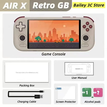 MANGMI AIR X Handheld Game Console with Qualcomm Snapdragon 662 5.5'' Touchscreen Android14 Fast Charging Active Cooling Fan RGB
