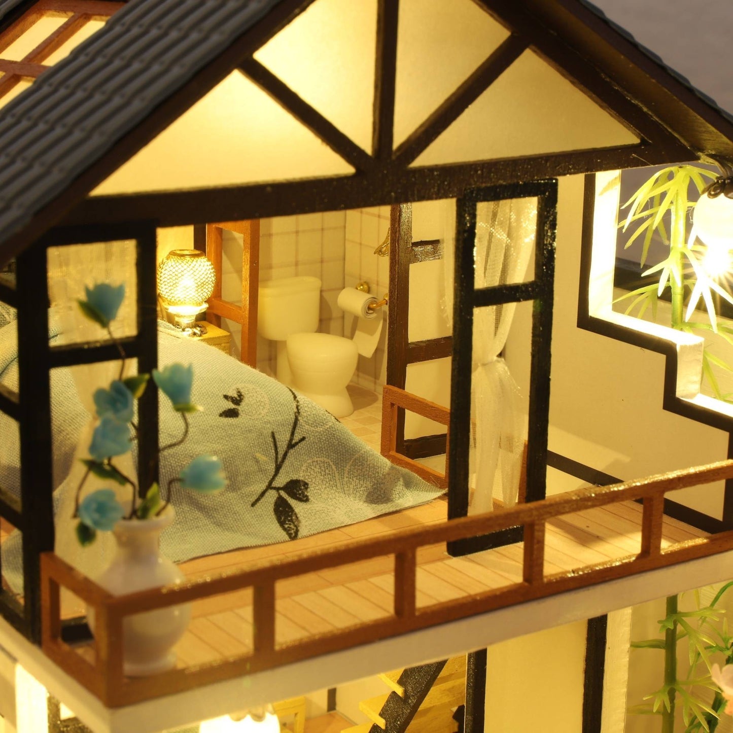 1 unidade, Casa de Bonecas de Madeira DIY, Kit de Montagem de Modelo, Quebra-cabeça 3D, Presentes de Aniversário e Natal para adolescentes e adultos, Micro Modelo de Decoração para Casa