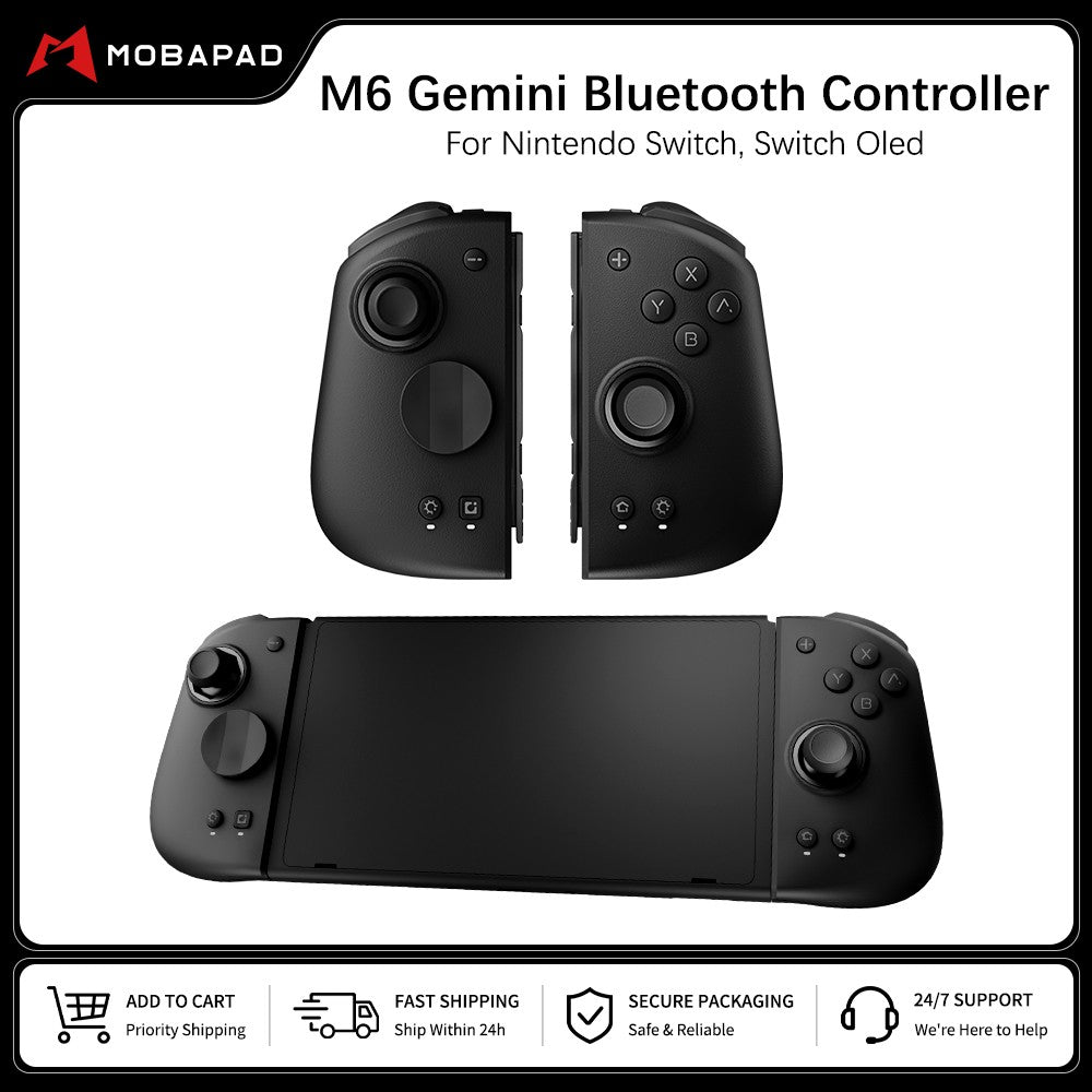 MOBAPAD M6 Gemini Bluetooth Wireless Gaming Controller with Sensing Joystick Gamepad for Nintendo Switch / Switch OLED