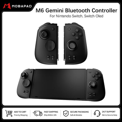 MOBAPAD M6 Gemini Bluetooth Wireless Gaming Controller with Sensing Joystick Gamepad for Nintendo Switch / Switch OLED