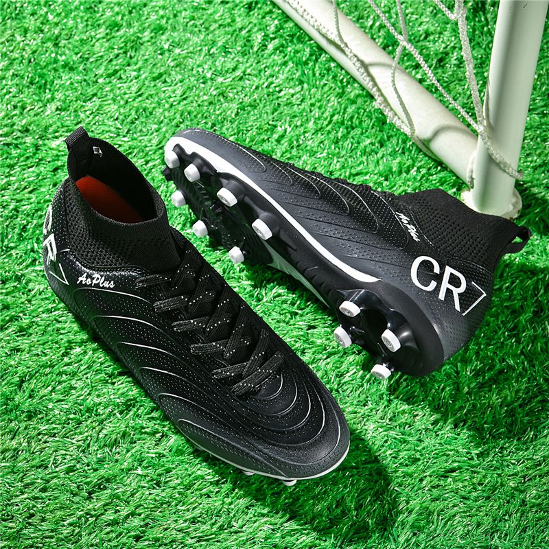 New Men Football Boots Cleats Soccer Shoes Adult Non Slip Outdoor Sport Boys Long Spikes Training Breathable Match Comfortable