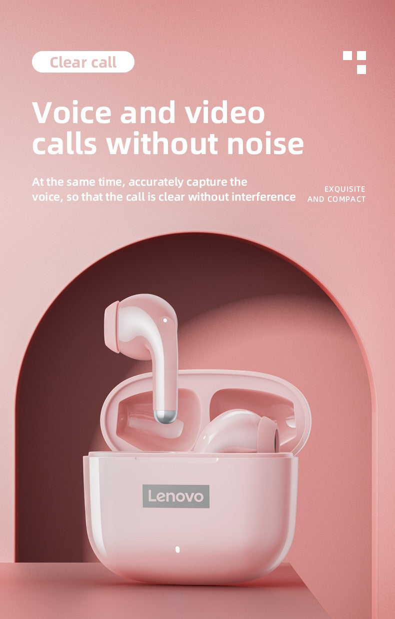 Fone de Ouvido TWS Original Lenovo LP40 Pro 100% Sem Fio Bluetooth 5.1 Esportivo com Redução de Ruído Controle de Toque 250mAh Novo 2022