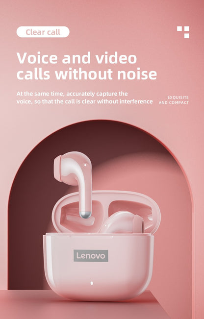 Fone de Ouvido TWS Original Lenovo LP40 Pro 100% Sem Fio Bluetooth 5.1 Esportivo com Redução de Ruído Controle de Toque 250mAh Novo 2022