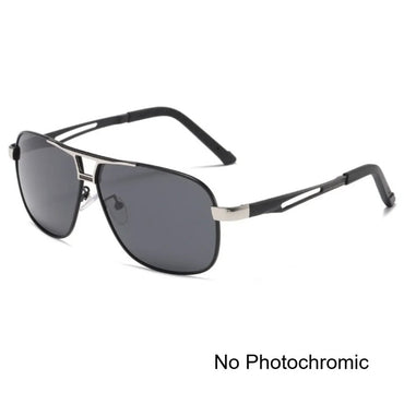 Men Night Vision Polarized Photochromic Sunglasses Aviator Style Yellow Color Change Lenses Driving Sun Glasses