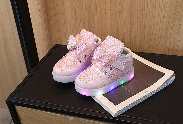 Kid Tennis 2025 Spring And Autumn Children LED Sneakers Boys Glowing Shoes kids Baby Girls Toddler Shoes with Light Up Luminous