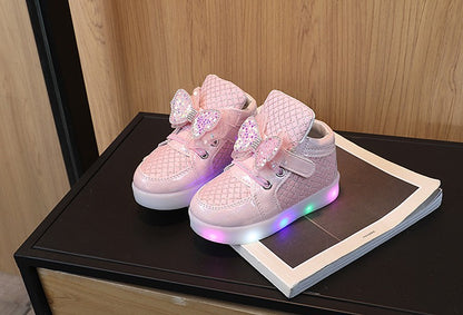 Kid Tennis 2025 Spring And Autumn Children LED Sneakers Boys Glowing Shoes kids Baby Girls Toddler Shoes with Light Up Luminous