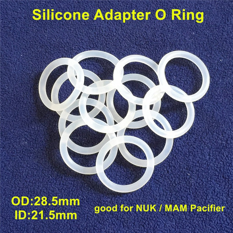Chenkai 50pcs Transparent Silicone Mam Ring DIY Baby Pacifier Dummy NUK Clear Adapter O Rings Holder Chain Toy Accessories