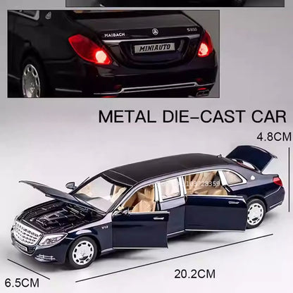 1:32 S650 C260 Modelo de Carro de Brinquedo em Miniatura Liga Fundida com Som Luz Portas Abertas Veículo de Simulação de Fricção Brinquedos para Presentes de Meninos
