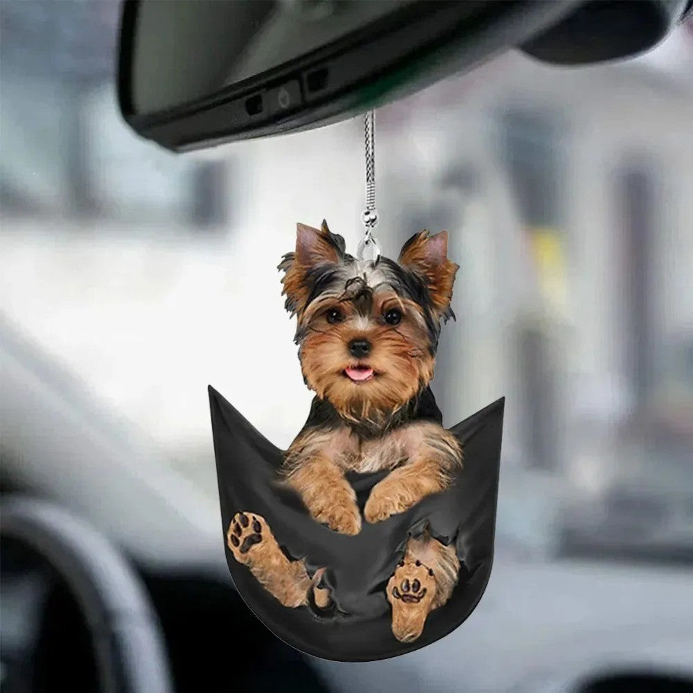 Car Pendant Practical Interior Cute Mini Puppy Pendant Anime Puppy Practical Car Ornament Toy Gift Hanging Decoration Accessory