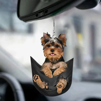 Car Pendant Practical Interior Cute Mini Puppy Pendant Anime Puppy Practical Car Ornament Toy Gift Hanging Decoration Accessory