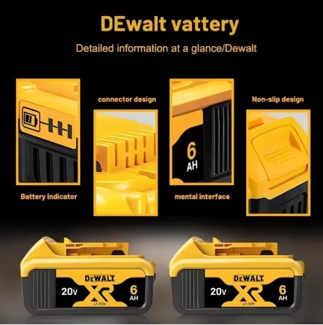 Bateria DEWALT 20V 6AH recarregável de íon de lítio carregador DCB118 Parafusadeira furadeira elétrica sem escovas DCD805 ferramenta elétrica