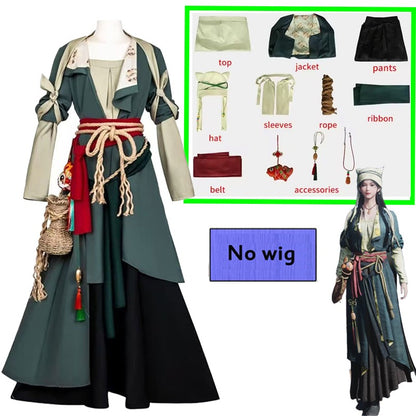 Game Where Winds Meet Yingying Cosplay Costume Ancient Hermit Hero Yingying Hanfu Carnival Convention Event Female Swordsman Set