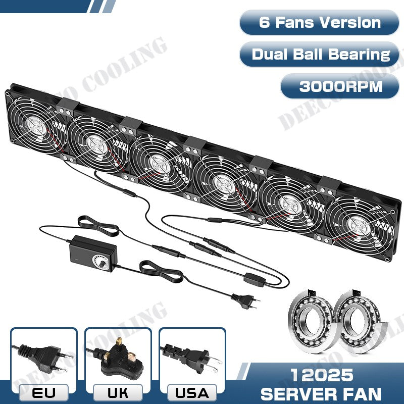 120mm 3000RPM Fan Cooling With Controller 12cm 12V 220V Btc Machine Chassis Workstation Cabinet Radiator Server Fan