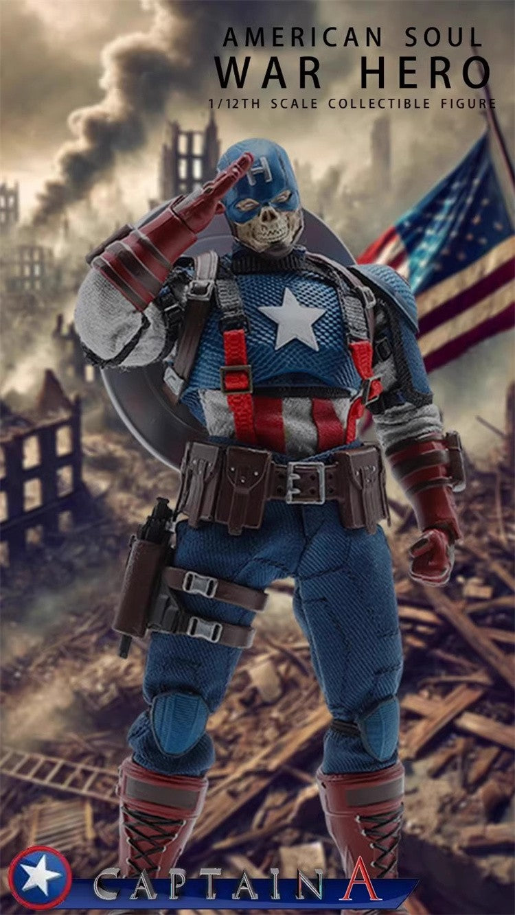 Original Joy Man Toys Captain American Soul War Hero Action Figure 1/12 Scale Collectible JMToys JM003 Kid Toy Boy Birthday Gift