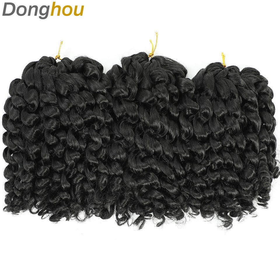 1-4 Pacotes 2X Ringlet Wand Curl Jamaican Bounce 8 polegadas Sintético Wand Curl Twist Braids Hair Crochet Cabelo Cacheado Extensões 20 Raízes