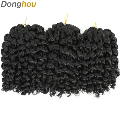 1-4 Pacotes 2X Ringlet Wand Curl Jamaican Bounce 8 polegadas Sintético Wand Curl Twist Braids Hair Crochet Cabelo Cacheado Extensões 20 Raízes