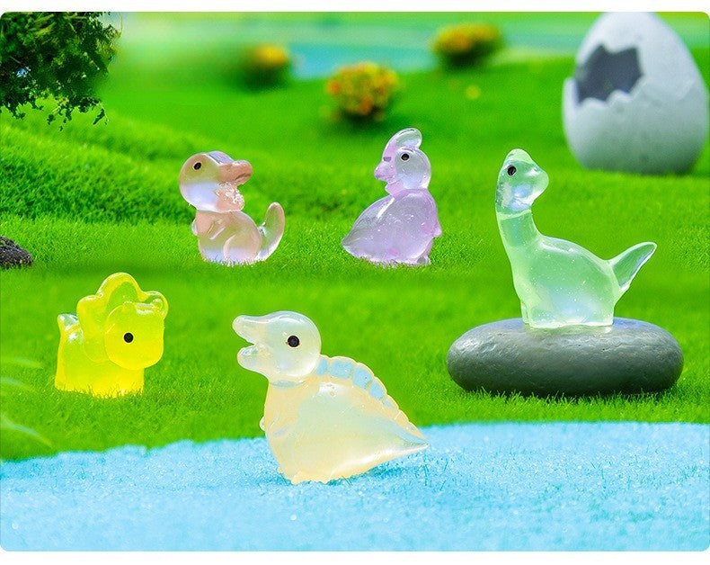 10-100PCS Creative Glow in The Dark Dinosaur Figurines Luminous Mini Resin Dinosaurs Toys for Christmas Fairy Garden Decor Gifts