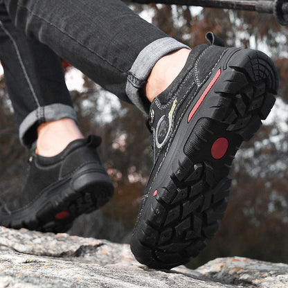 Sapatos Masculinos de Couro Genuíno para Camping, Caminhada, Tênis Esportivo Masculino, Sapatos Casuais de Viagem, Lazer, Caminhada, Escalada