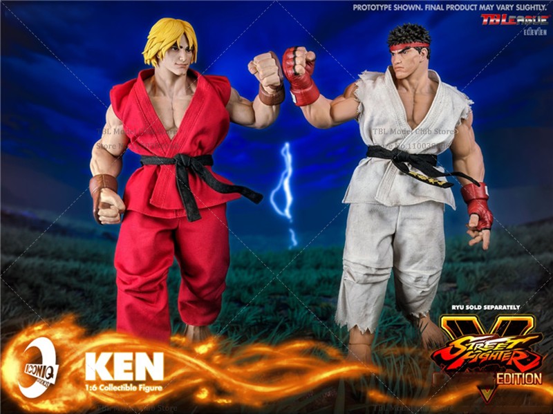 Iconiq Studio Capcom IQGS-04 Escala 1/6 Ken Masters Jogo de Luta de Rua Clássico Japonês 12 polegadas Conjunto Completo Boneco de Ação Soldado