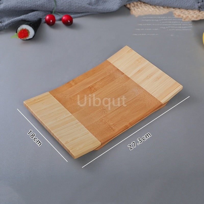 Bamboo Sushi Board boat plate Rectangular Platform Cooking Sashimi basin Japanese Korean Cuisine Tableware Serving Plate Tray