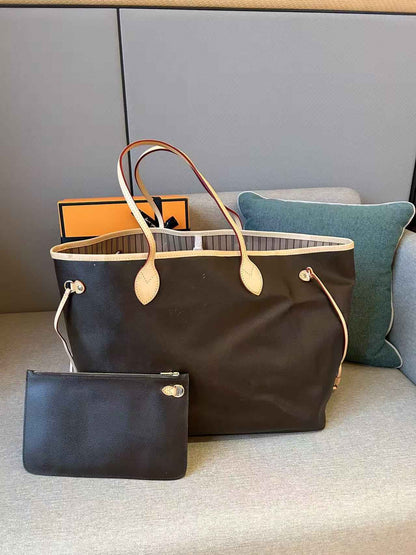 2025 Luxury Shoulder Bag with Original Logo Women's Classic Canvas Shopping Bag Fashion Designer Brand Handbags Adjustable Strap