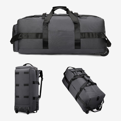 Travel Bag, Large-Capacity Handbag, Portable Outdoor Hand Luggage, Roller Travel Bag, Convenient and Practical Unisex Duffel Bag