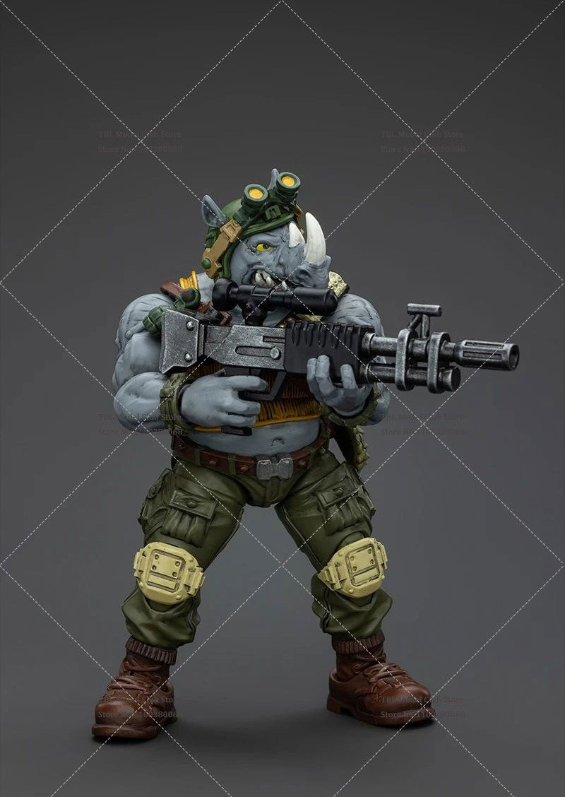 Original JOYTOY TMNT 1/18 Coleção Rocksteady&Beebop Conjunto Completo Boneco de Ação Soldado 11.5cm
