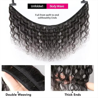 Cabelo Humano Ondulado Malaio 15A, Tecer Pacotes de Cabelo Humano, 100% Não Processado, Extensões de Cabelo Humano Pretas Naturais, 1, 3, 4 Pacotes