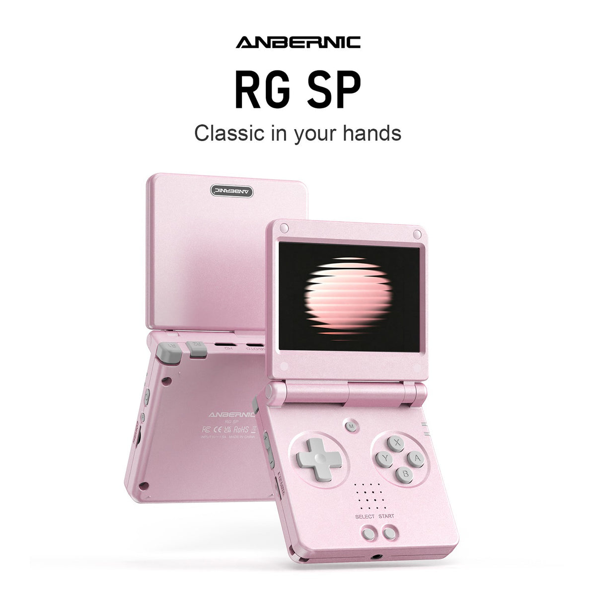 Anbernic RGSP 3.4'' IPS Screen Flip Handheld Console Linux System HDMI-compatible TV Output Clamshell Game Player 3300 mAh RG SP