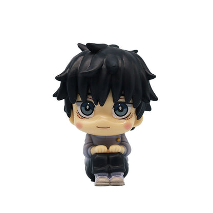 Novo conjunto de 5 peças Jujutsu Kaisen Cute Yuji Itadori Gojo Satoru Q Ver. Bonecos de Ação de PVC Figuras de Anime Modelo Brinquedos Coleção Boneca Presente